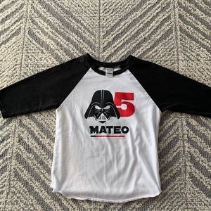 Boys birthday shirt 5 years old Star Wars Mateo